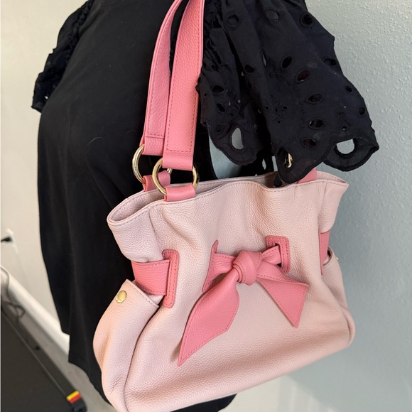 Tiffany & Fred Handbags - Tiffany & Fred Pink Bow Accent Women's Bag